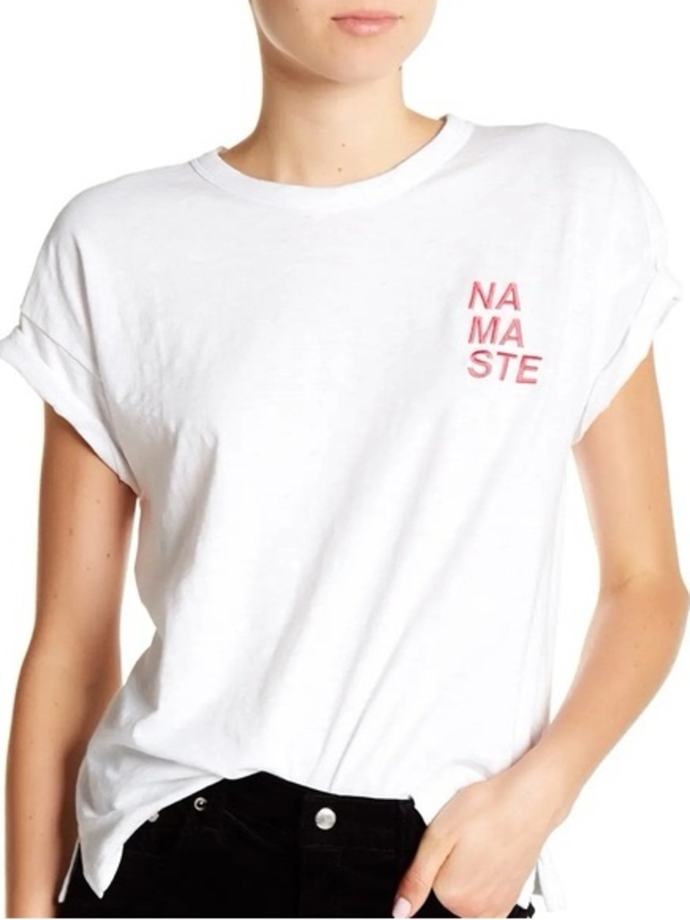 rag & bone New York White "NAMASTE" Graphic Tee Size XS